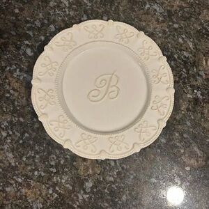 Mud Pie Cream Decorative Plate